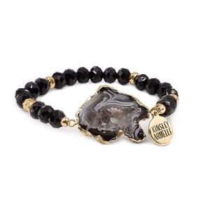 RETAIL $50 Kinsley Armelle Agate Collection Tailor Bracelet! NEW*Velvet Pouch